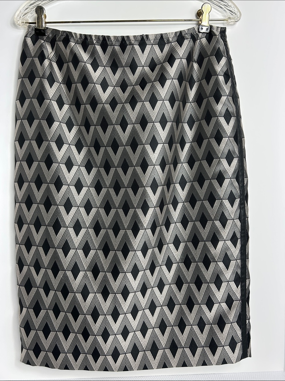 Lafayette 148 Women’s Size 6 Diamond Geometric Pattern Straight Skirt Lined